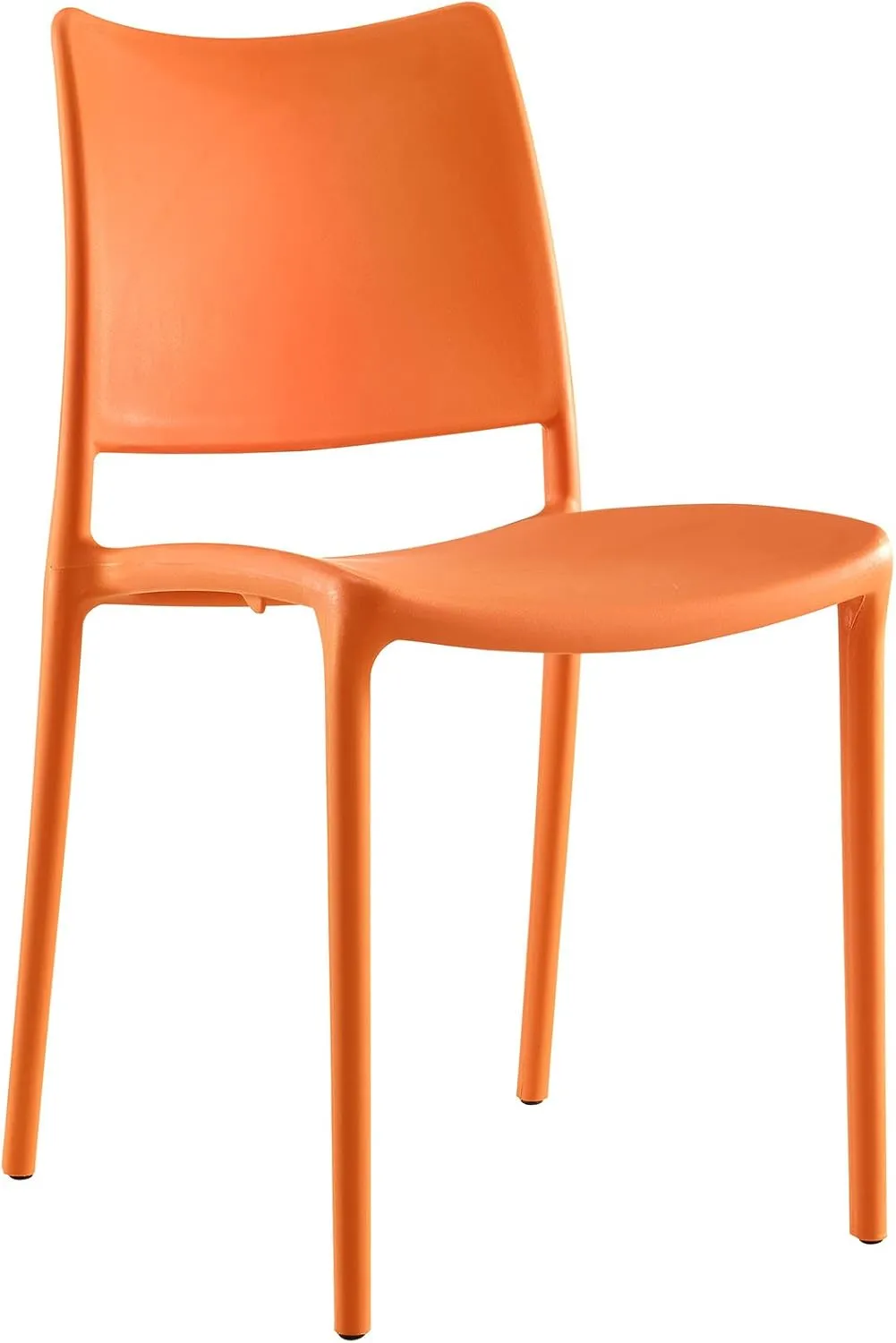 Modway EEI-1703 MO- Hipster Contemporary Modern Molded Plastic Stacking, Dining Chair, Orange
