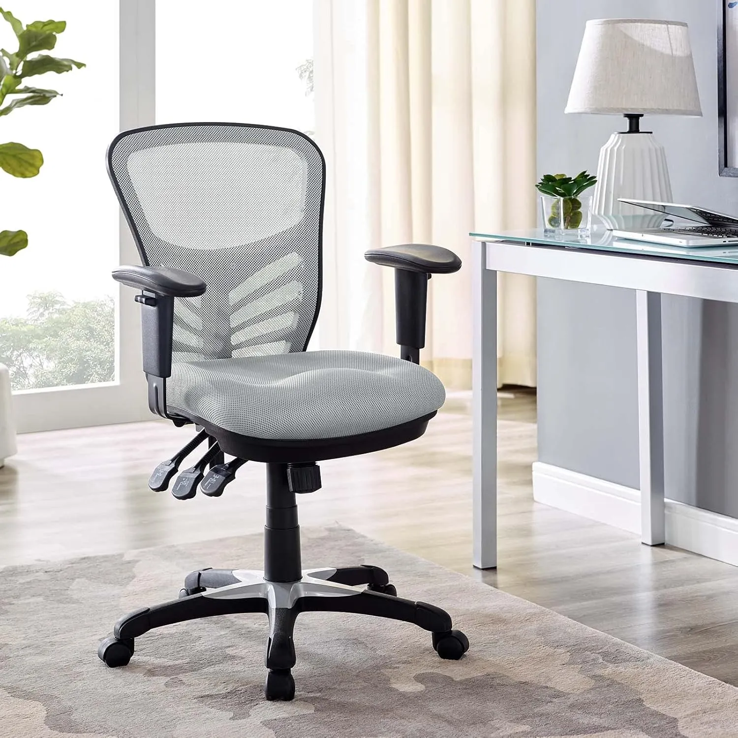 Modway EEI-757-GRY Articulate Ergonomic Mesh Office Chair in Gray