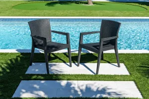 Montana Set of 2 Stackable Armchair-Anthracite