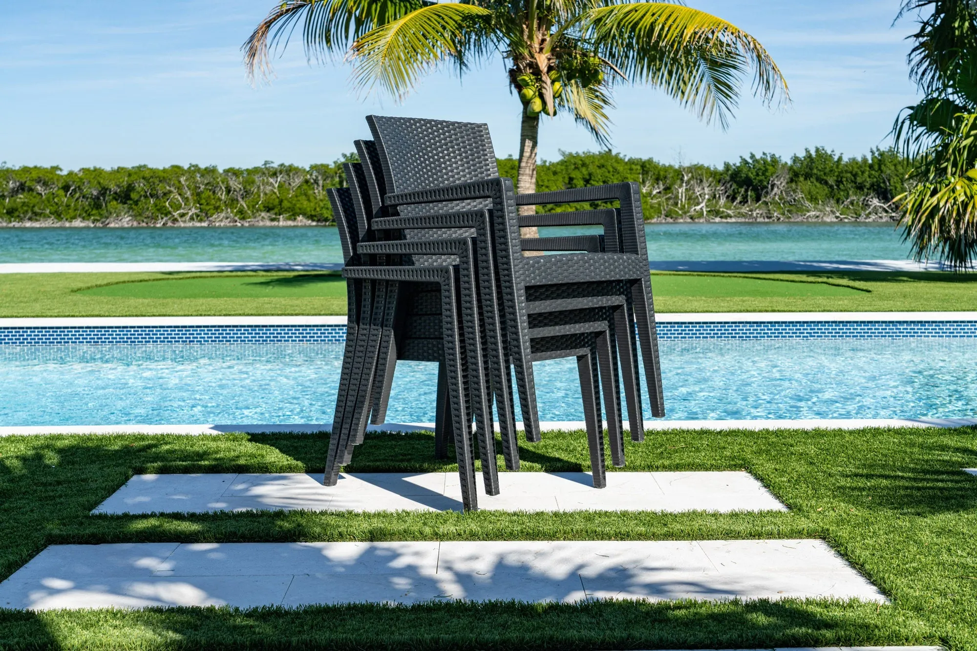 Montana Set of 2 Stackable Armchair-Anthracite