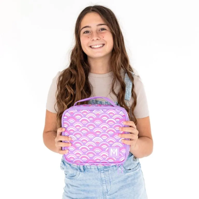 MontiiCo medium insulated lunch bag - rainbow roller