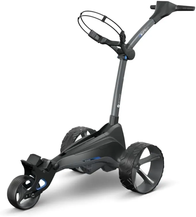Motocaddy Electric Golf Push Cart - M5 GPS DHC (2024) - Electric Caddy, Touchscreen, Integrated GPS, Bluetooth, and Auto Downhill Control - Accessories & 6-Month Performance Plan Included (Black)