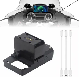 Motorcycle Phone Holder Navigation Bracket GPS for BMW R1200RT R1250RT 2014-2020 Wireless Charging and USB Charging Two in One Mobile Phone Mount GPS Navigator