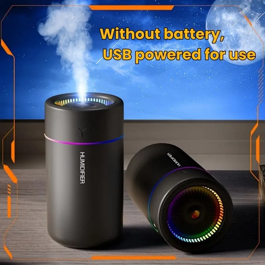 Multi-Color LED Aromatherapy Humidifier - Portable & Quiet