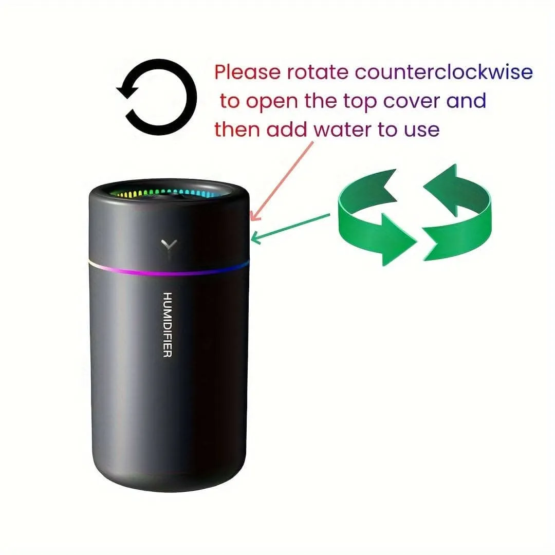 Multi-Color LED Aromatherapy Humidifier - Portable & Quiet