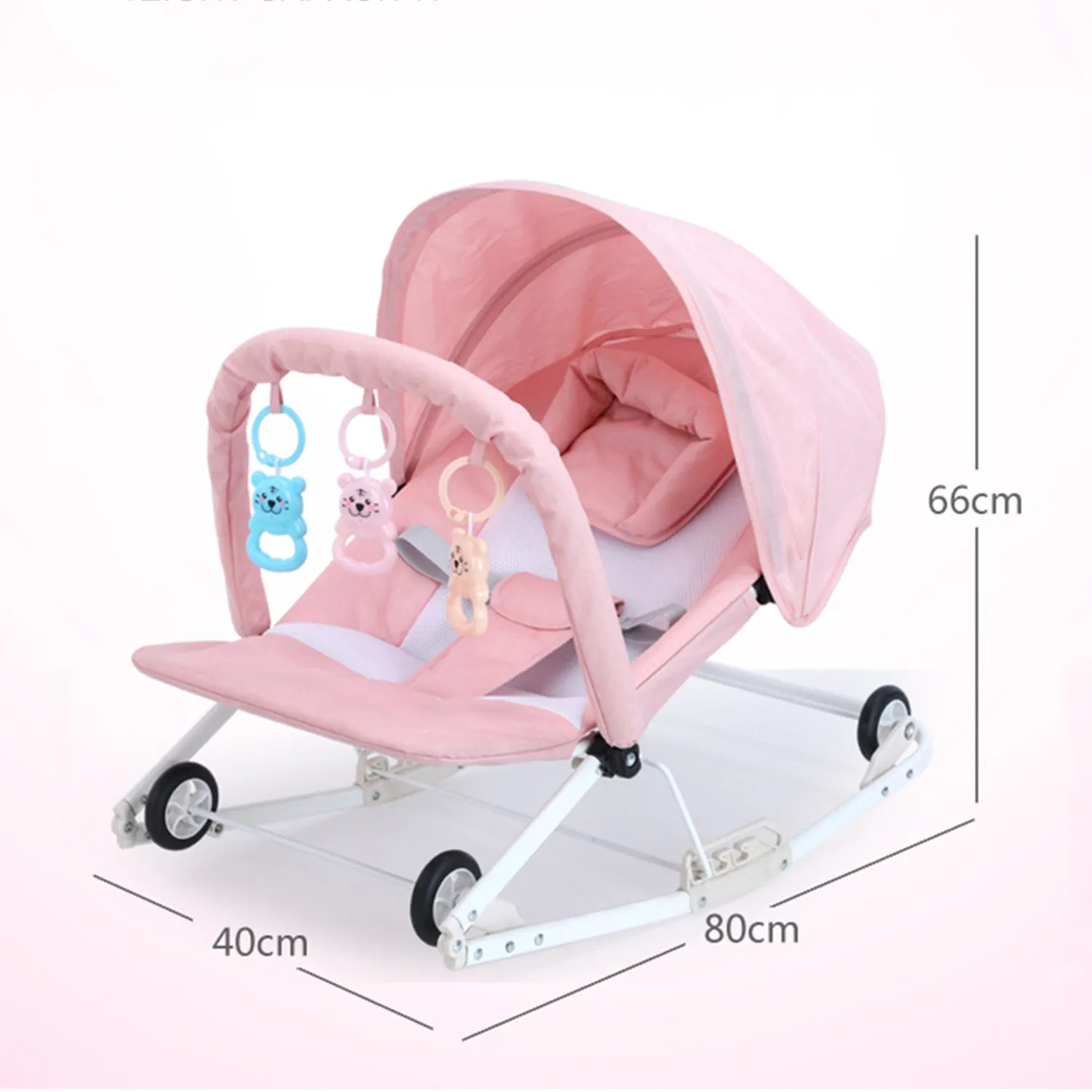Multifunction Baby Rocking Chair | Adjustable | Wheels | Toys