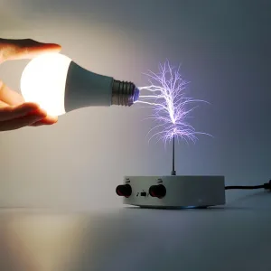 Music Tesla Coil Arc Plasma Coil Desktop Toy Science Education kit Mode Touchable Artificial Lightning Spark Gap Arc Generator Teaching Experiment Tool Teen boy Gifts
