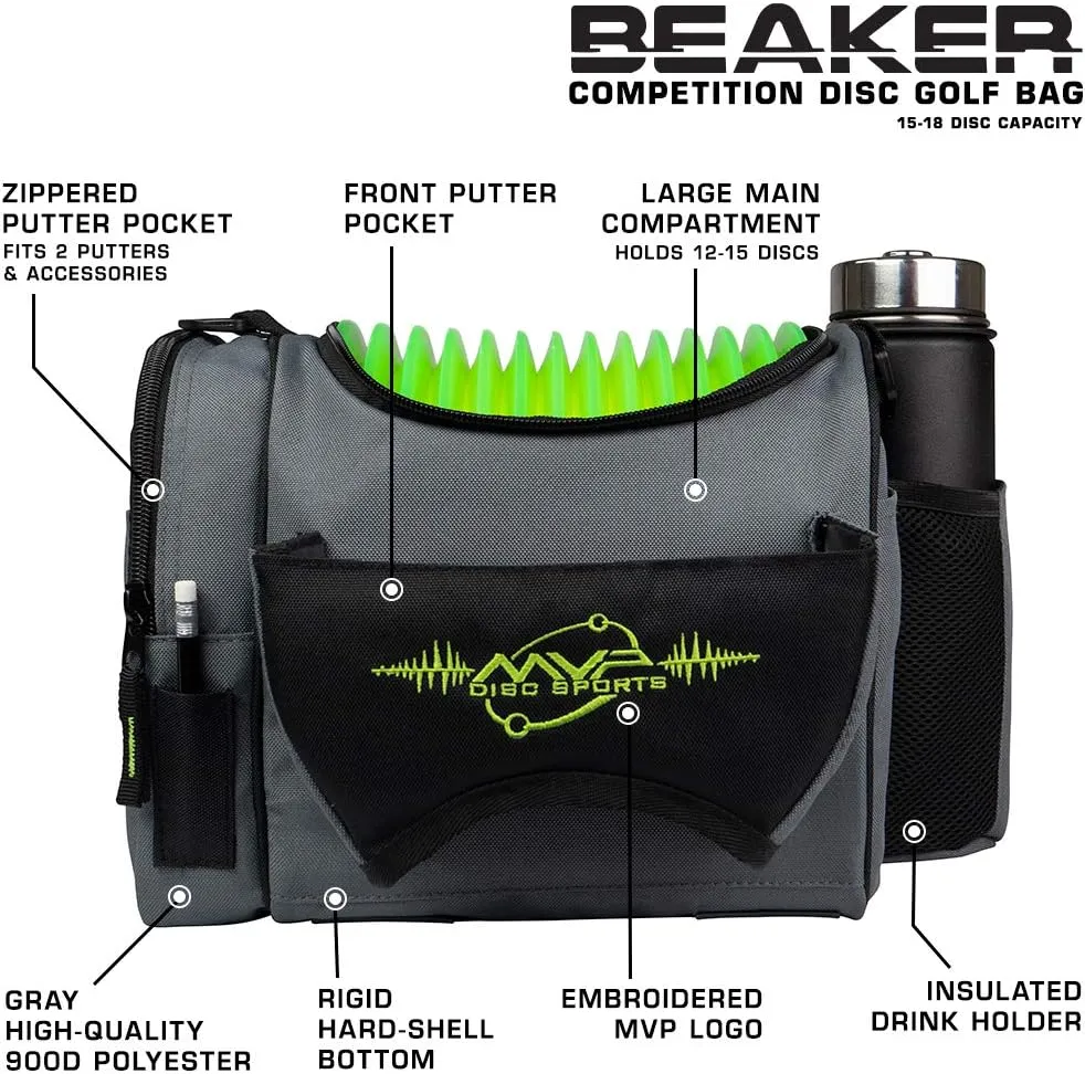 MVP Disc Sports Beaker Competition Disc Golf Bag (Choose Your Favorite Color)