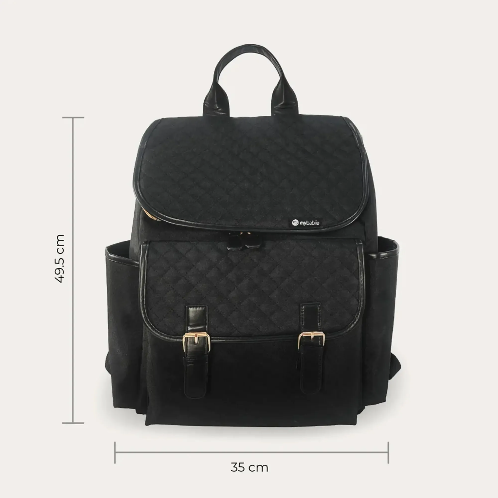 My Babiie Backpack Changing Bag - Black Quilted