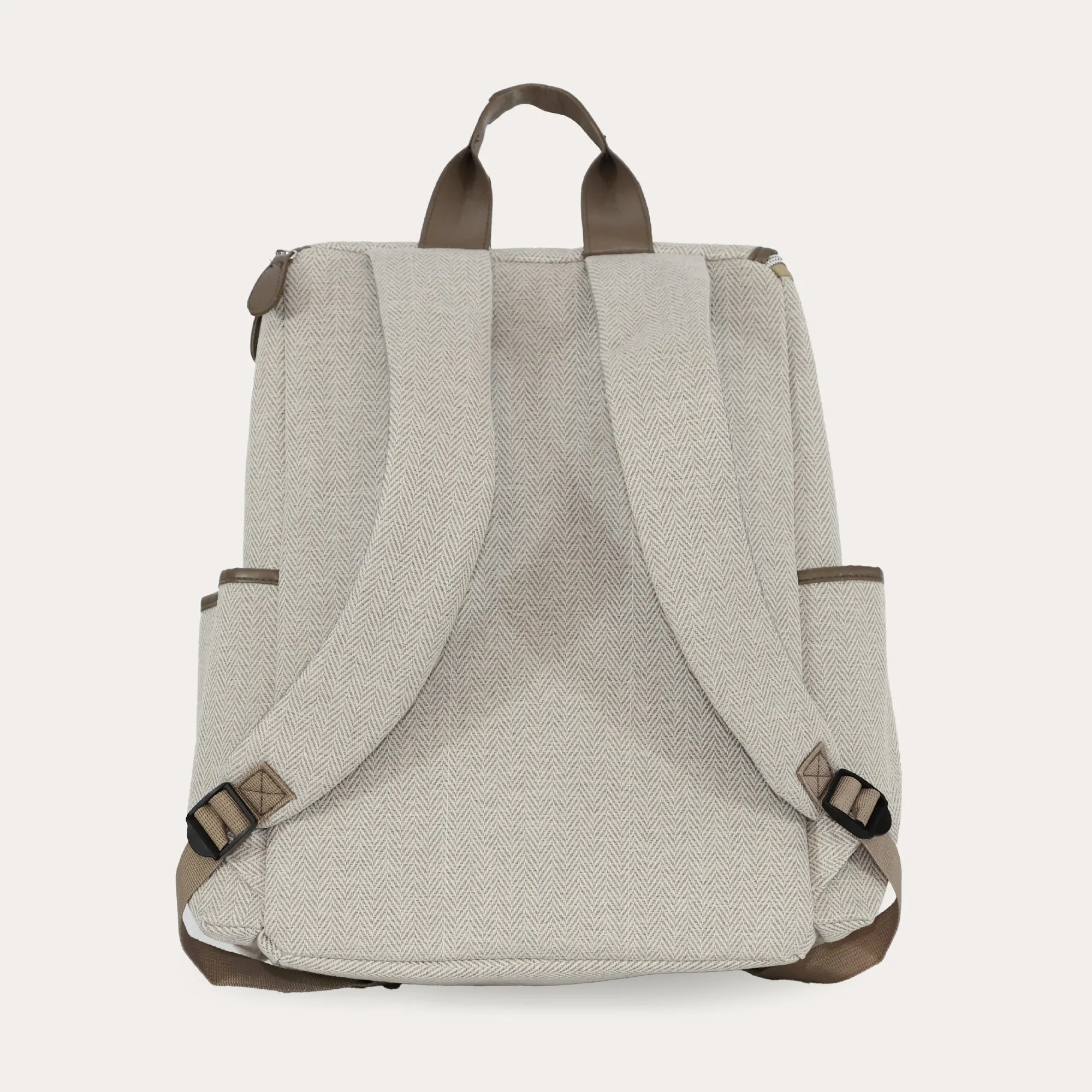 My Babiie  Backpack Changing Bag - Oatmeal Herringbone