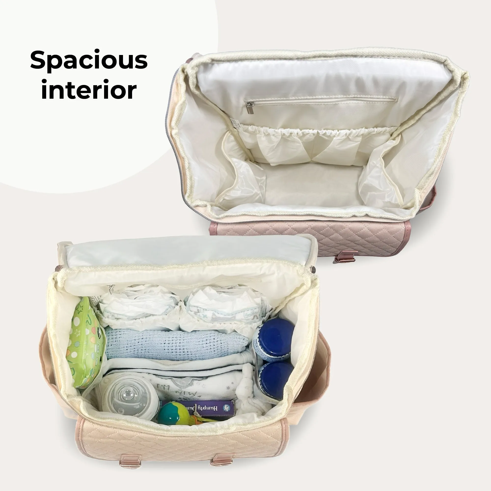My Babiie  Backpack Changing Bag - Oatmeal Herringbone