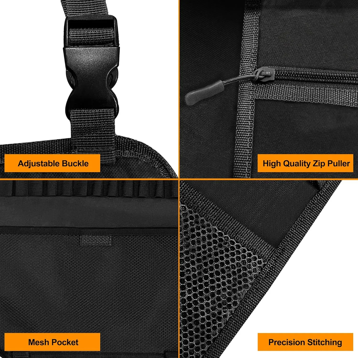 MYDAYS 2 Pack Seat Back Gun Rack, Camo Front Seat Organizer With Bullet Pocket Vehicle Holder for Hunting Rifles/Shotguns
