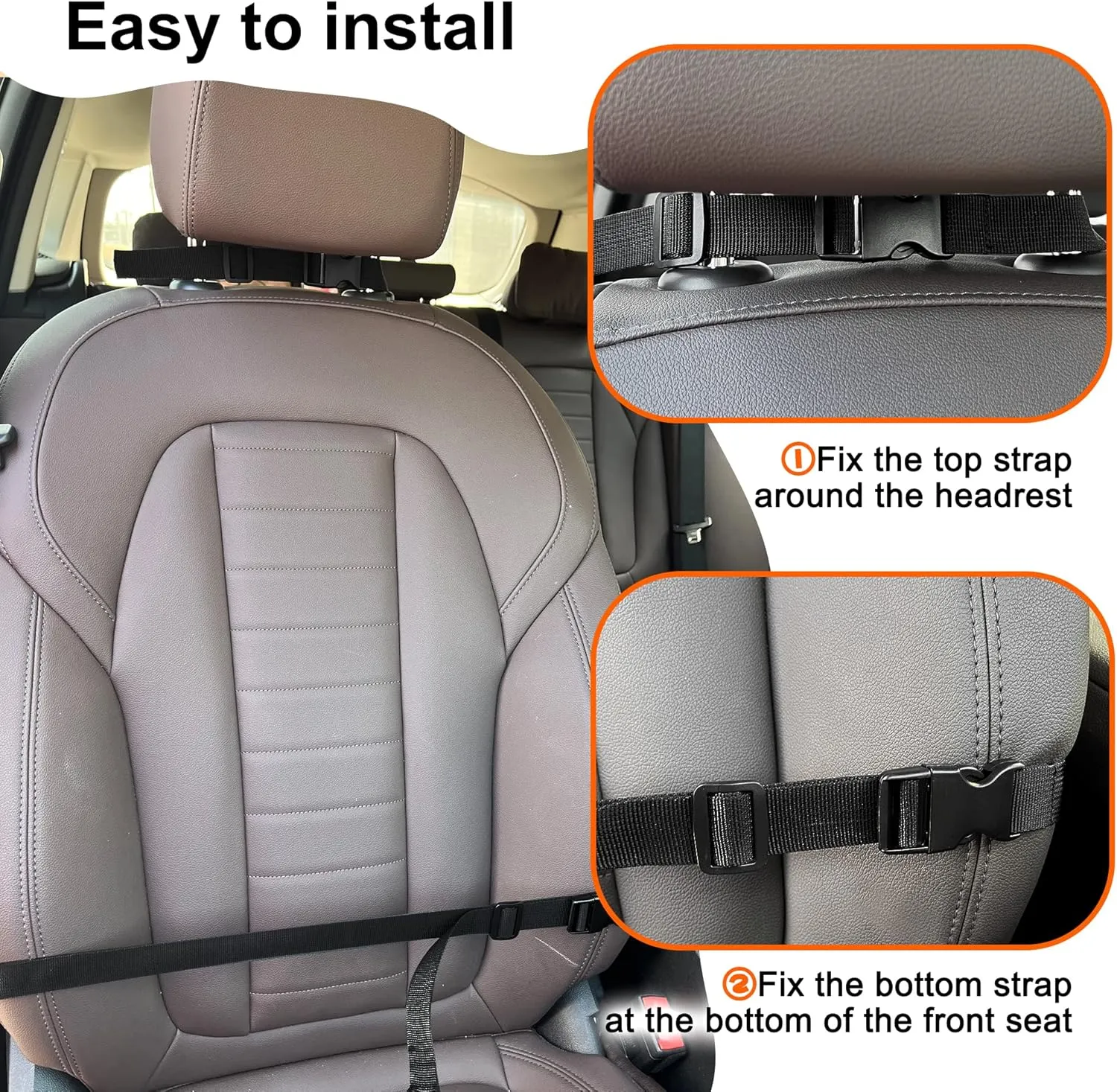 MYDAYS 2 Pack Tactical Seat Back Gun Rack, Camo Front Seat Gun Organizer with Molle Panel Vehicle Gun Holder for Hunting Rifles/Shotguns (Camo)