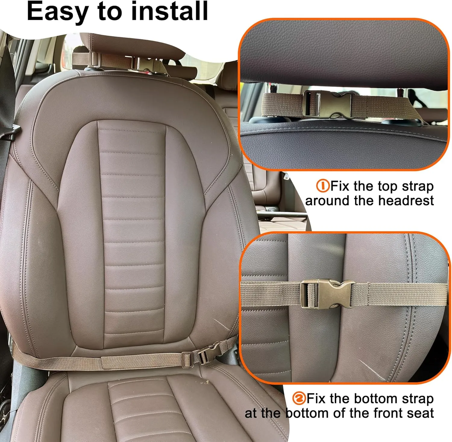 MYDAYS 2 Pack Tactical Seat Back Gun Rack, Camo Front Seat Organizer with MOLLE Panel Vehicle Gun Holder, Hunting Rifle/Shotgun (Camo1)