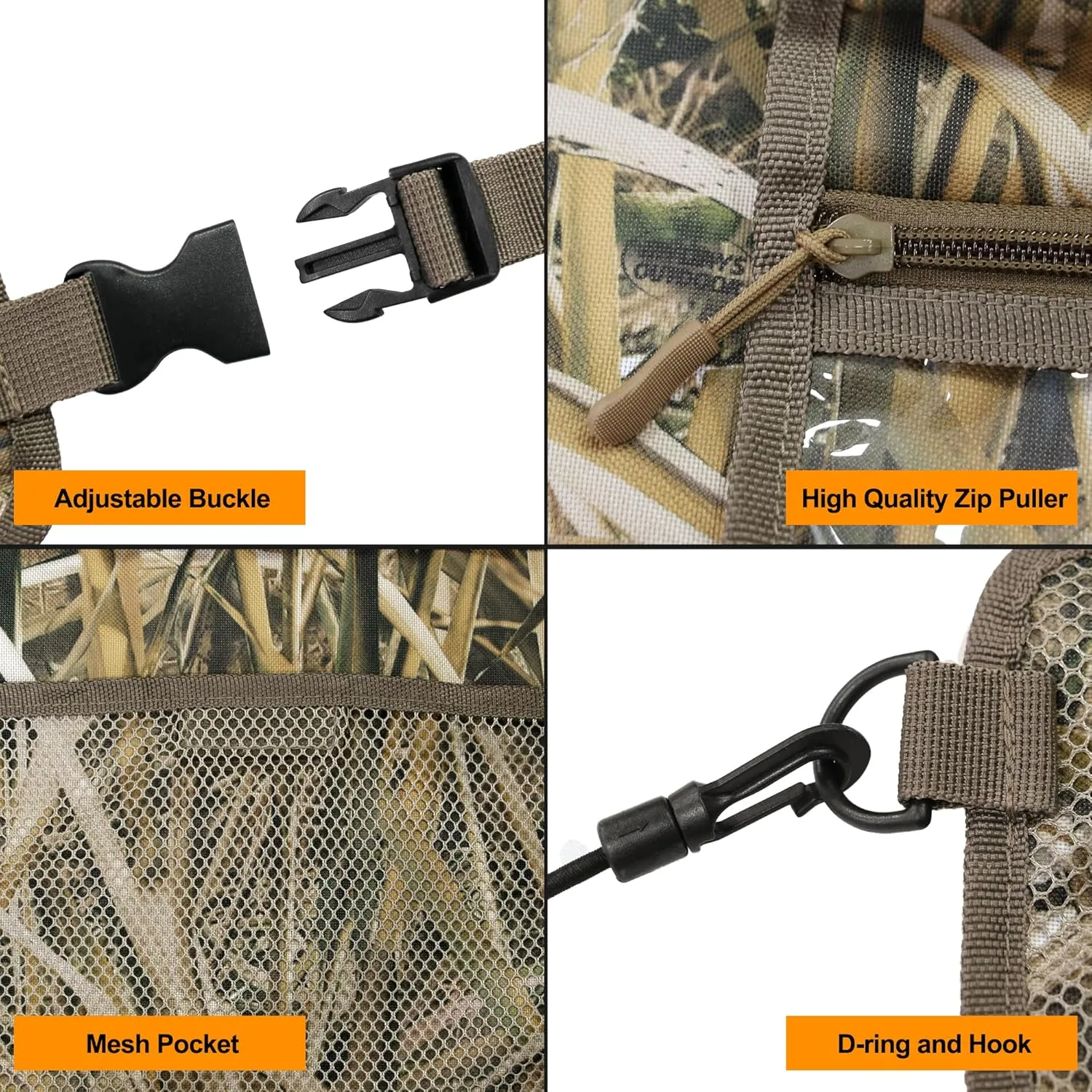 MYDAYS 2 Pack Tactical Seat Back Gun Rack, Camo Front Seat Organizer With Molle Panel Vehicle Holder for Hunting Rifles/Shotguns (Camo2)