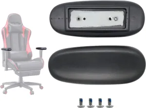 MYFUNSHOP Office Chair Arm Replacement,Gaming Chair Replacement Armrest Arm Pads Universal 4" Mounting Hole Parts(1 Pair) Black