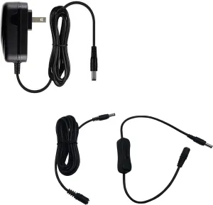 MyVolts 12V Power Supply Adaptor Compatible with Harley Benton PowerPlant ISO-5 Pro Multi-Power Adapter for Effect Pedals - US Plug with Extension and ON/Off Switch