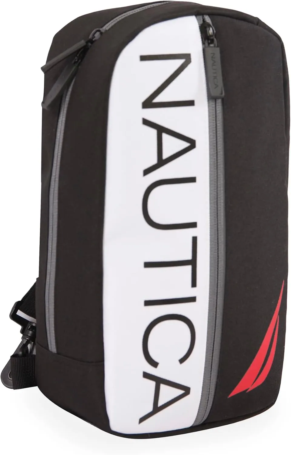 NAUTICA Unisex's Sling Shoulder Bag, Black White