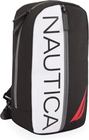 NAUTICA Unisex's Sling Shoulder Bag, Black White