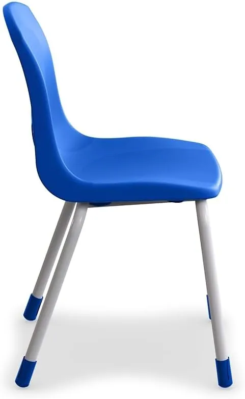 nbf signature series Curriculum Student Chair 18" H Blue | Stackable Plastic Classroom Chairs for Students, Ideal for Weight Capacity and Versatile Seating Solutions
