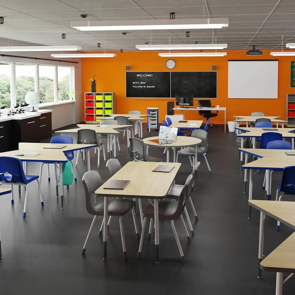 nbf signature series Curriculum Student Chair 18" H Gray | Stackable Plastic Classroom Chairs for Students, Ideal for Weight Capacity and Versatile Seating Solutions