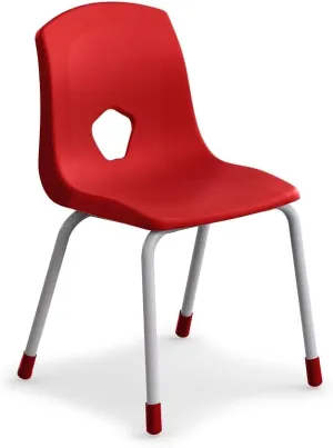 nbf signature series Curriculum Student Chair 18" H Red | Stackable Plastic Classroom Chairs for Students, Ideal for Weight Capacity and Versatile Seating Solutions