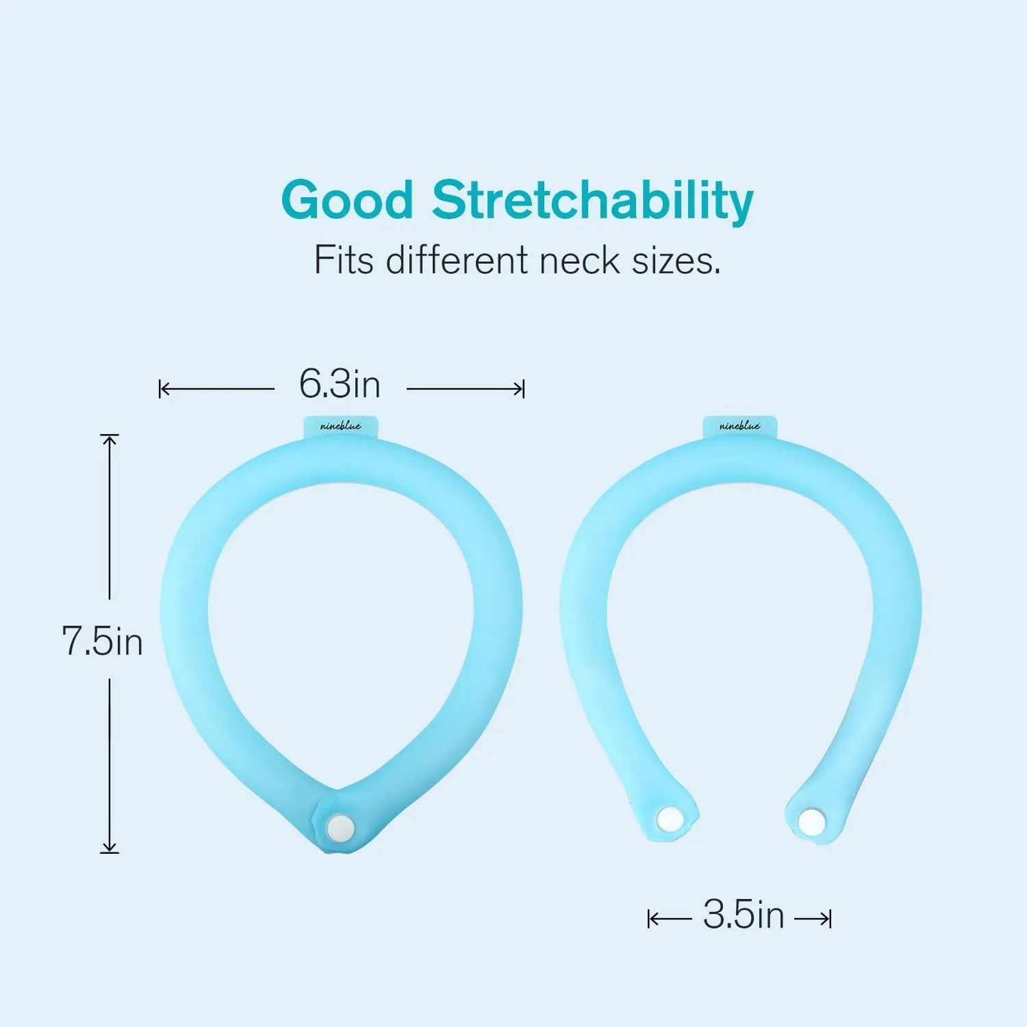 Neck Cooling Tube with Insulated Bag, Ice Neck Cooler Ring Wearable Body Cooling Products for Outdoor Indoor, Cooler Wraps Anti-Slip with Buttons for Summer Hot Weather