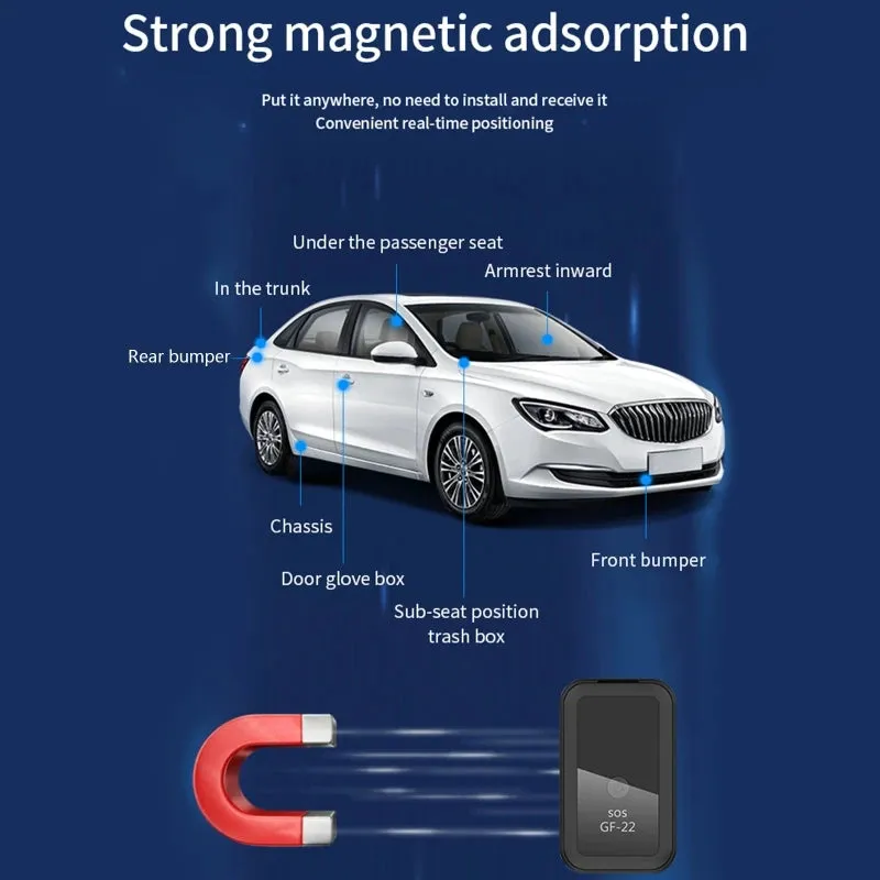 New GF22 Car GPS Tracker Strong Magnetic Small Location Tracking Device