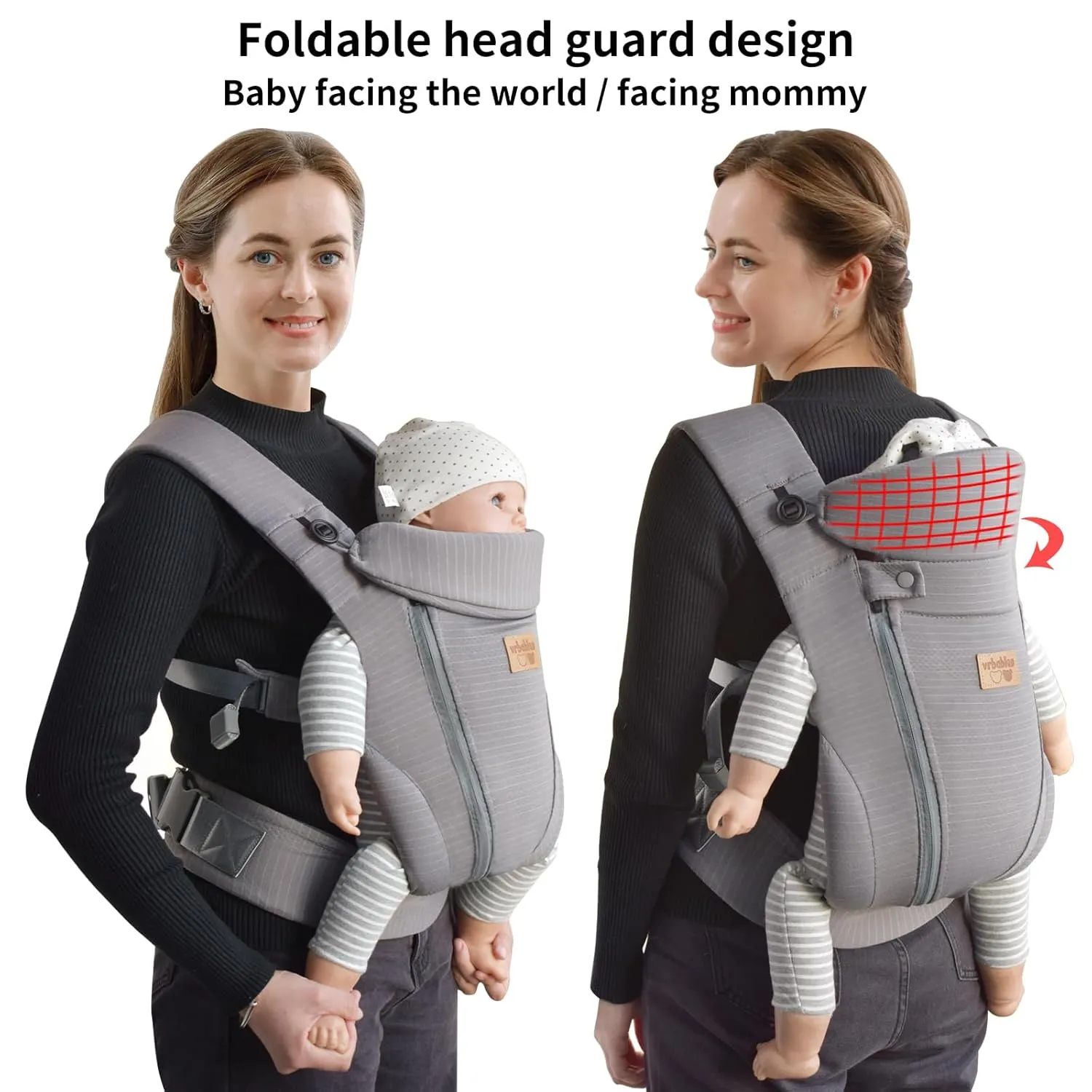 New Upgrade Ergonomic Baby Carrier Newborn Toddler Wrap Carrier,Hands Free Baby Sitting Support Sling,Breathable,Perfect for Infants/Chest Sling for Babies Shower Gift(Dark Grey)
