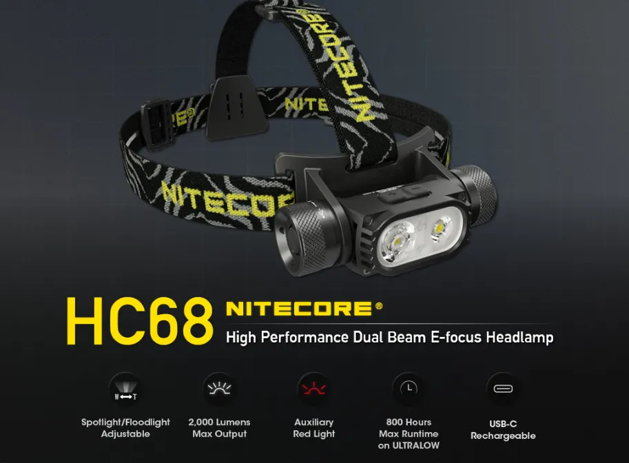 Nitecore HC68 2000 Lumen Headlamp