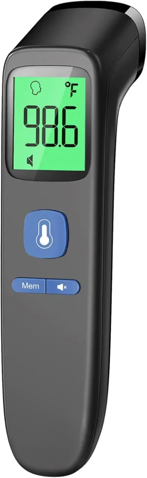 No-Touch Thermometer for Adults and Kids, Digital Baby Thermometer with Fever Alarm, 1 Second Fast Result, FSA HSA Eligible, Easy to use, 2 in 1 Mode