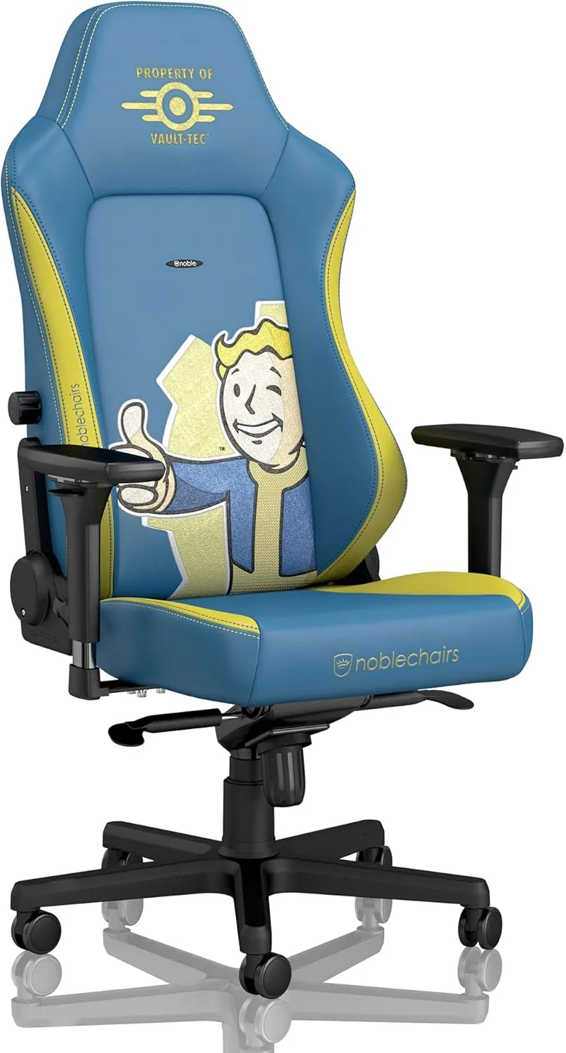 noblechairs Hero Gaming Chair/Office Chair with Lumbar Support, PU Faux Leather, Fallout Vault-Tec Edition