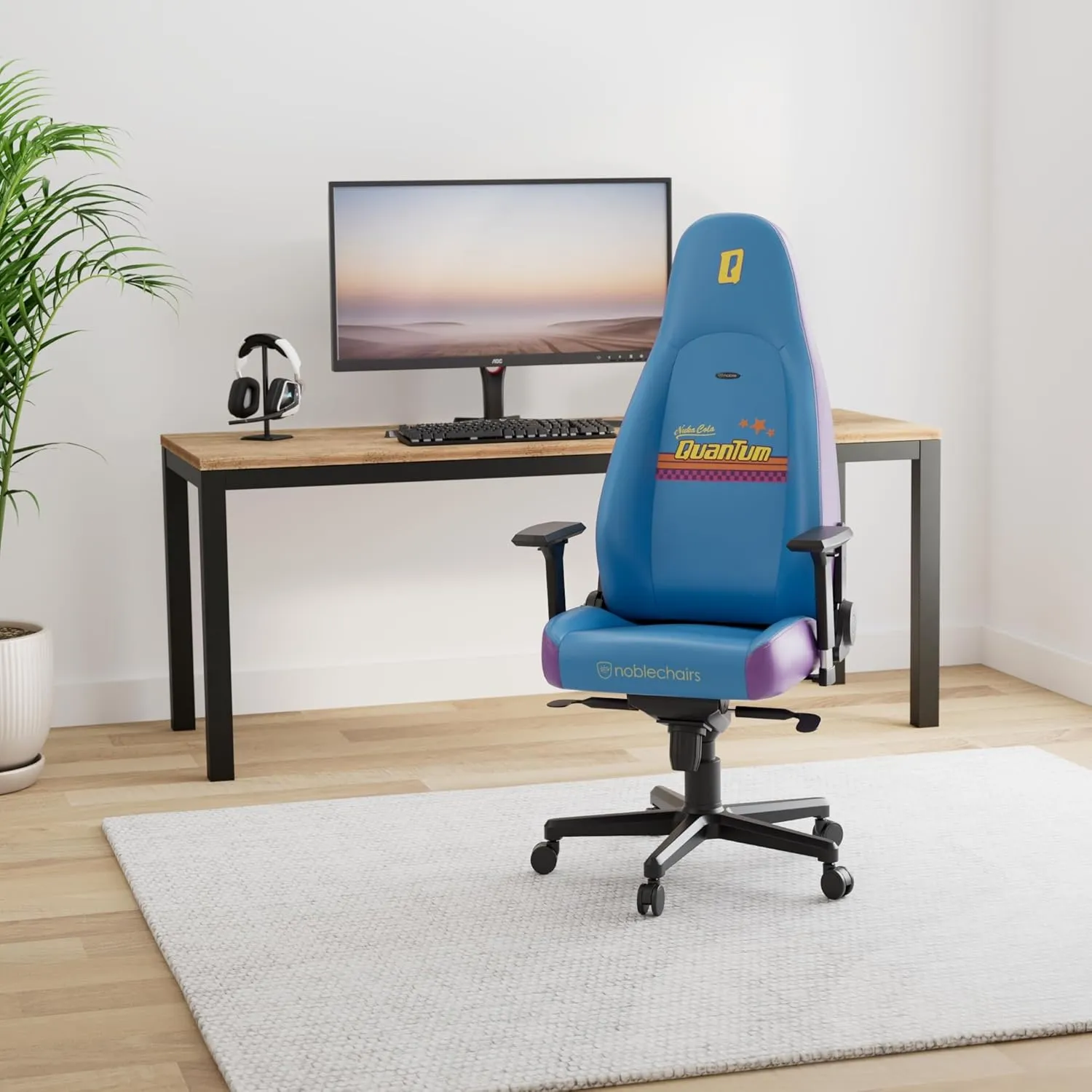 noblechairs ICON Gaming Chair and Office Chair with Lumbar Support, Fallout Nuka-Cola Quantum Edition
