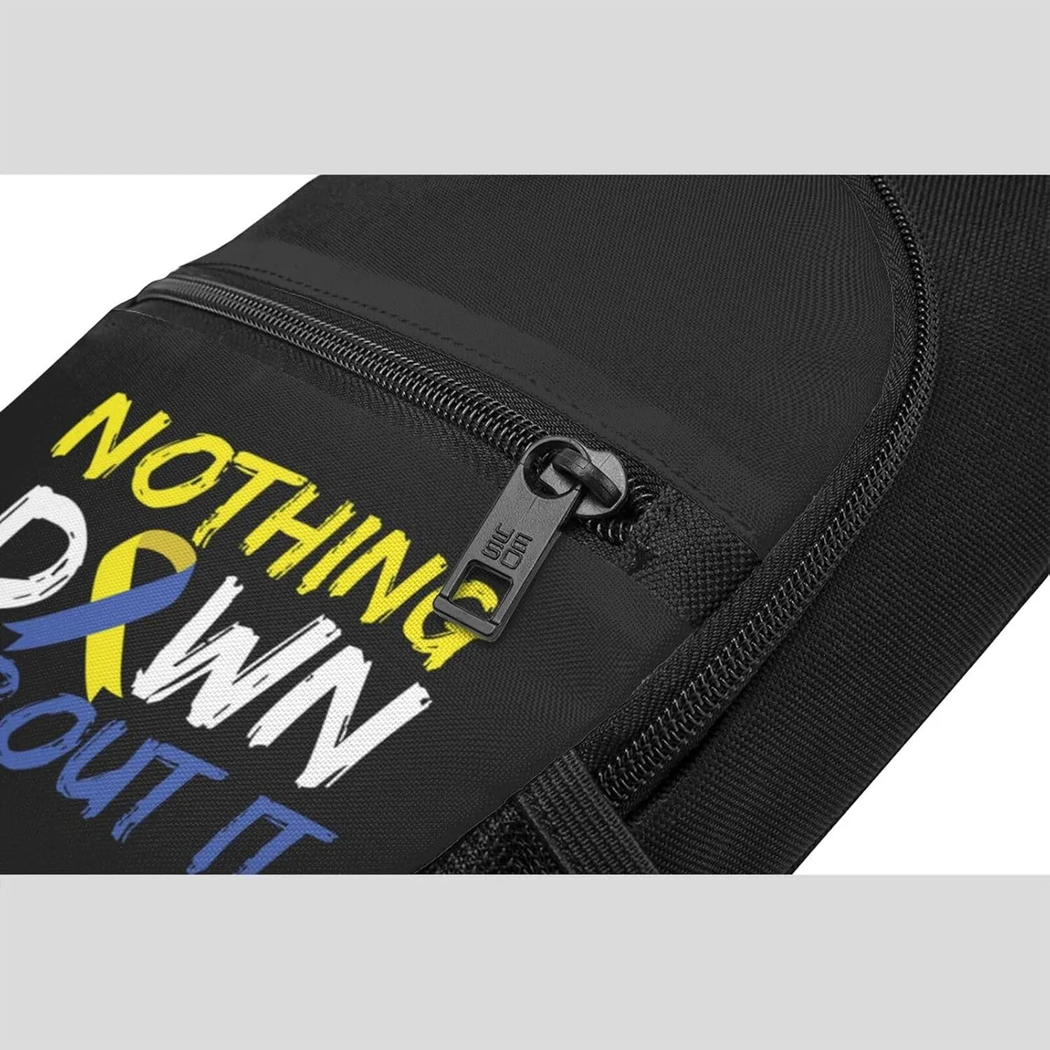 Nothing Down About It Down Syndrome Awareness Sling Bag Crossbody Backpack Shoulder Casual Daypack Bags for Men Women
