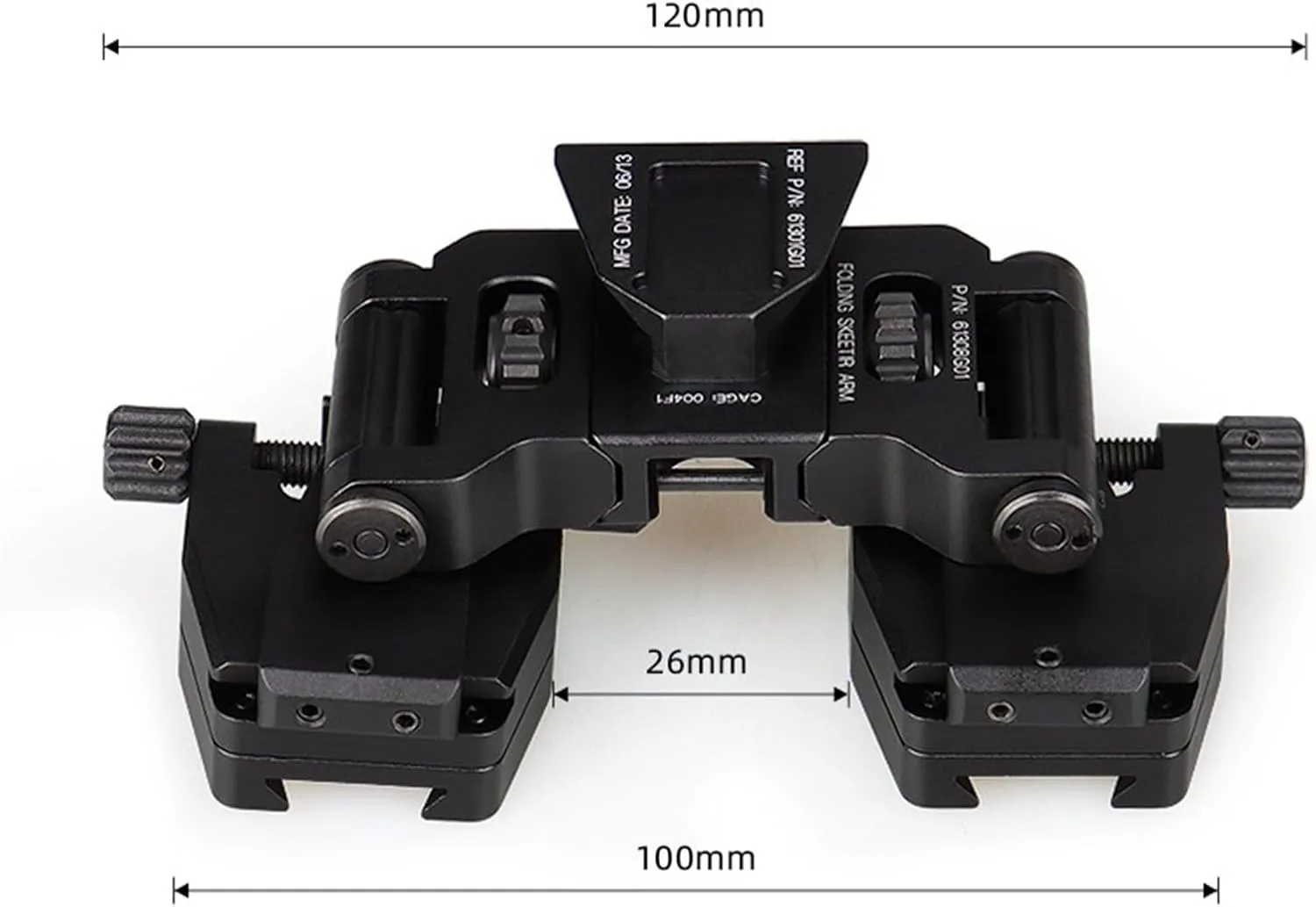 NVG30 NVG10 PVS-14 Binocular Bridge Mount Night Vision Goggles Bracket Metal Helmet Mounting Mount Multi-Function 90 Degree NVG Mount, Gold, Silver,Black