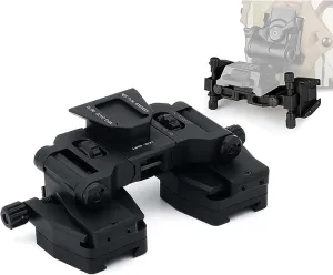 NVG30 NVG10 PVS-14 Binocular Bridge Mount Night Vision Goggles Bracket Metal Helmet Mounting Mount Multi-Function,Black