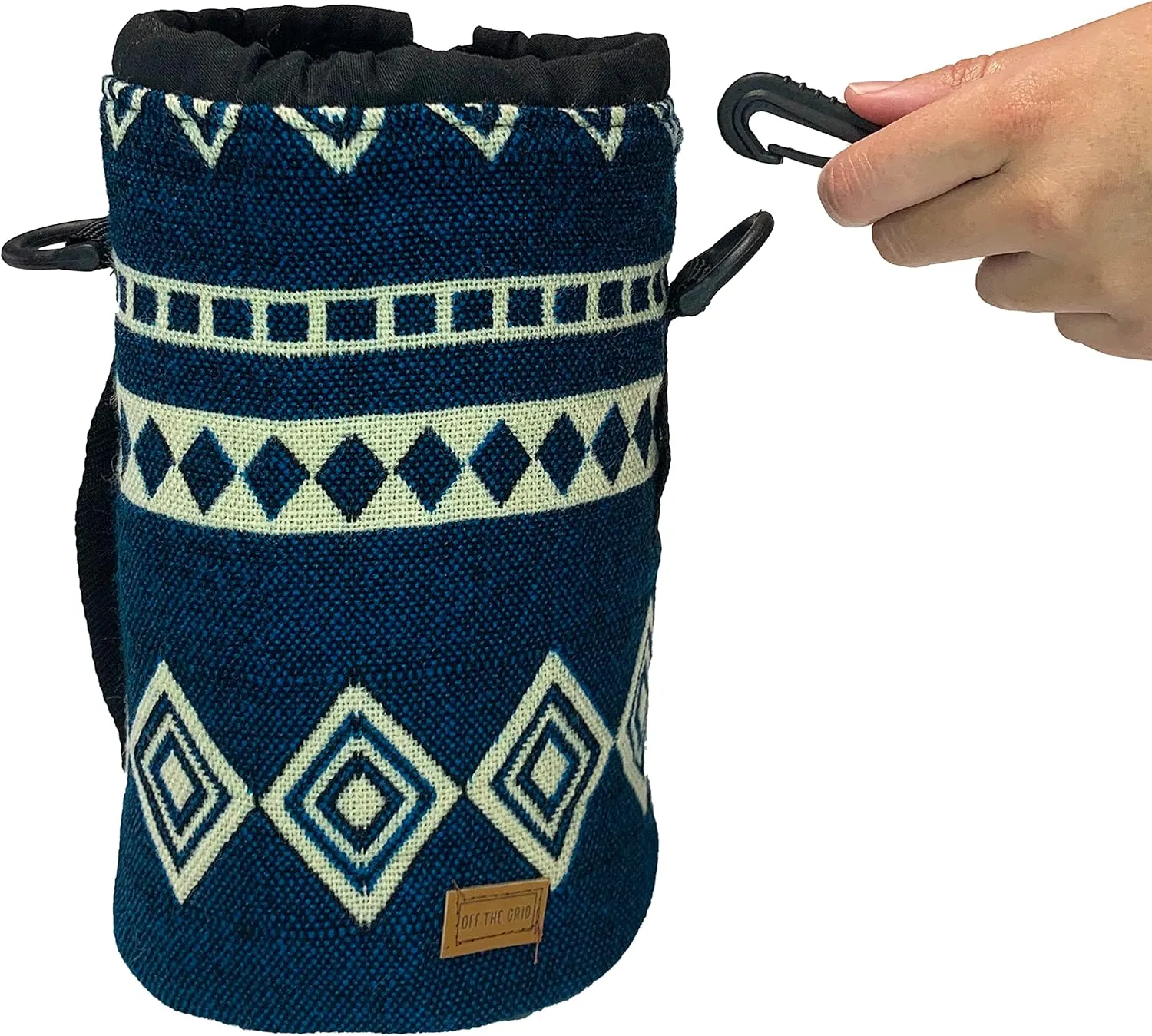 Off the Grid Water Bottle Carrier | Sling Bag | Bottle Protector for Walking, Backpacking | 64 oz, Laguna Blue