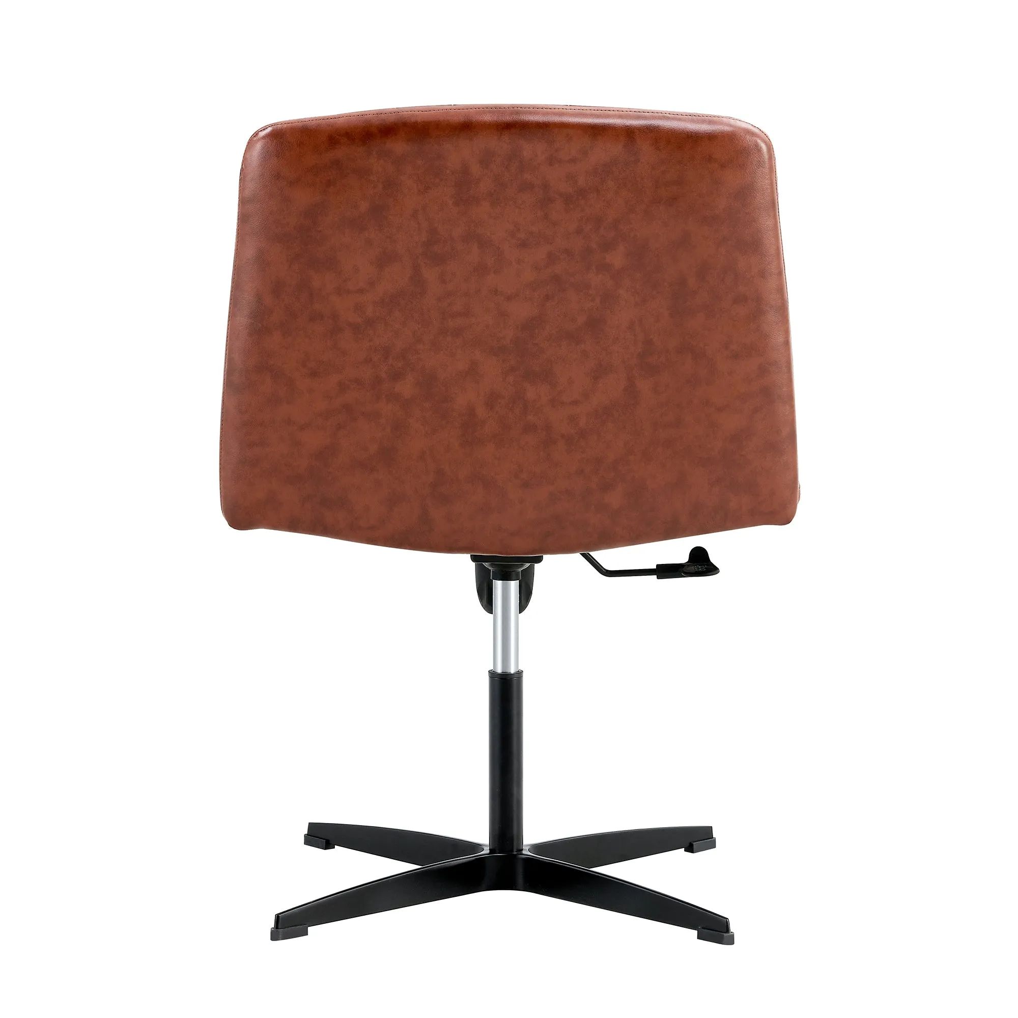 Office Chair Brown Adjustable 360 °Swivel Cushion With Black Foot - Brown