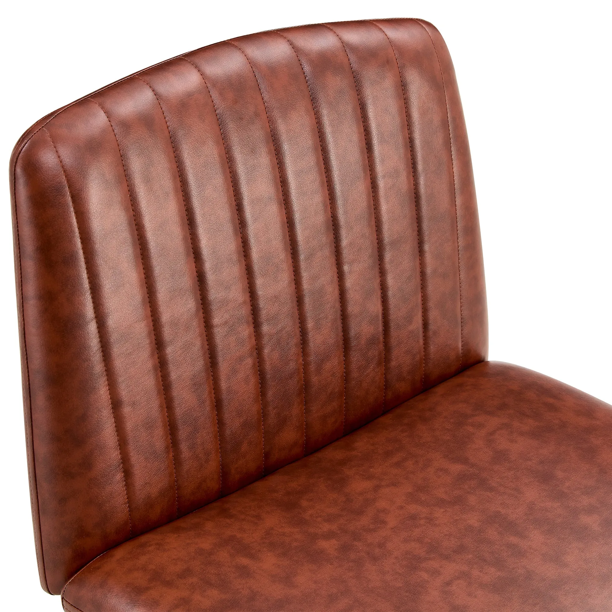 Office Chair Brown Adjustable 360 °Swivel Cushion With Black Foot - Brown