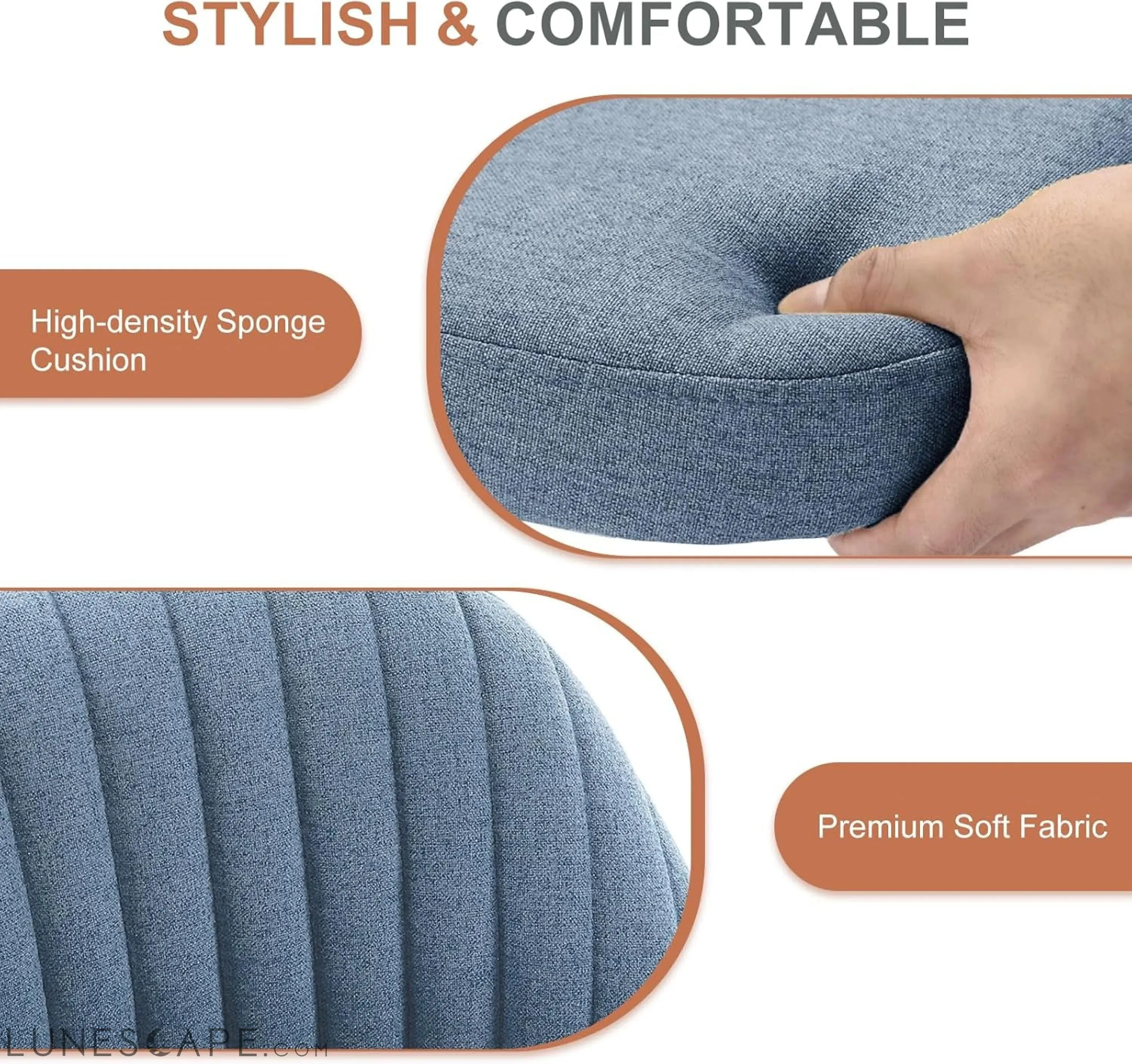 Office Desk Chair, Modern Cute Rolling Vanity Swivel Task Seating with