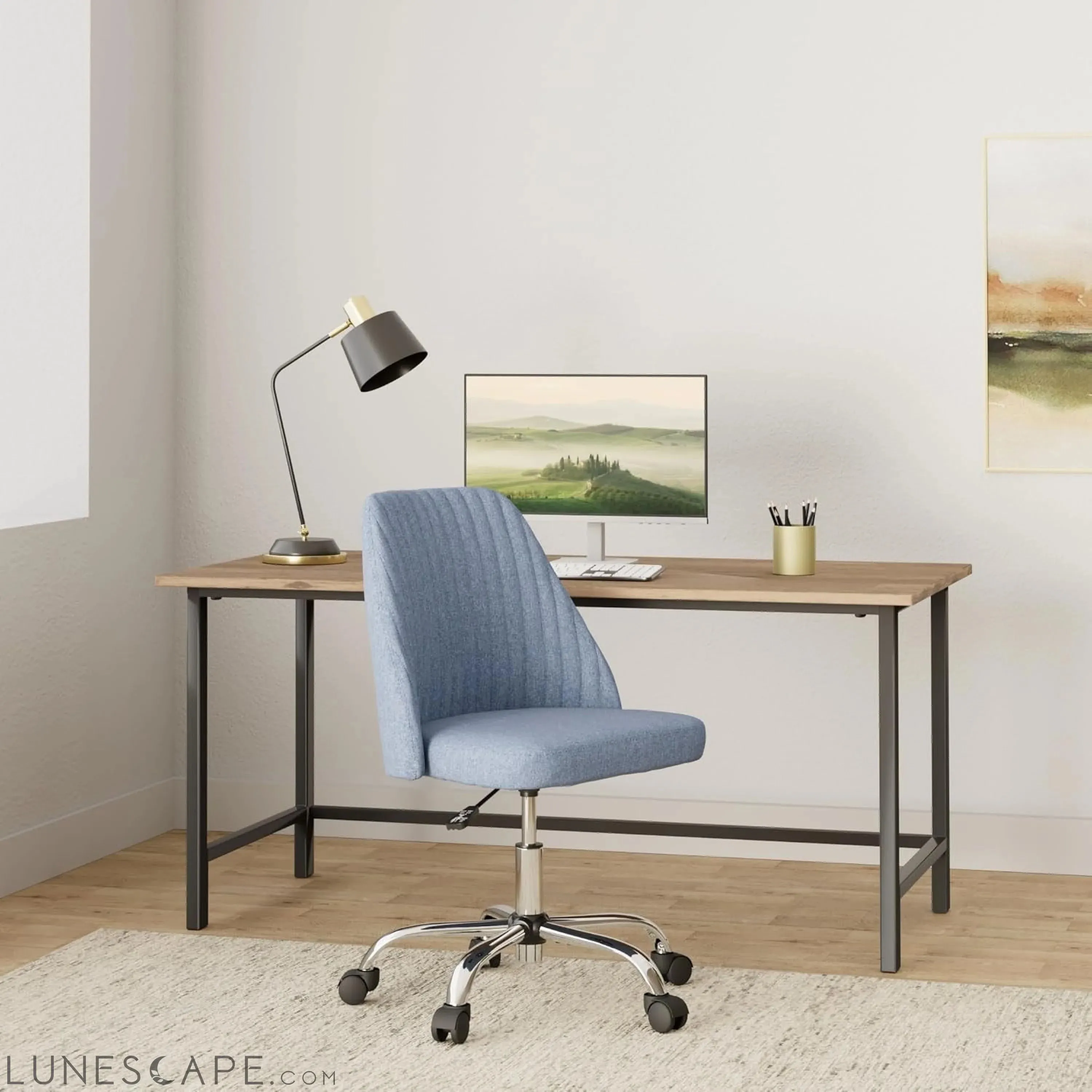 Office Desk Chair, Modern Cute Rolling Vanity Swivel Task Seating with