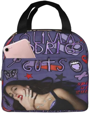 Olivia Songwriter Actress Rodrigo Cute Leakproof Tote Lunch Box Bag Hiking Lunch Tote Womens Lunch Bag for Men