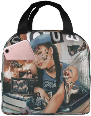 Olivia Songwriter Actress Rodrigo Cute Leakproof Tote Lunch Box Bag Outdoor Lunch Bag with Pocket for Men