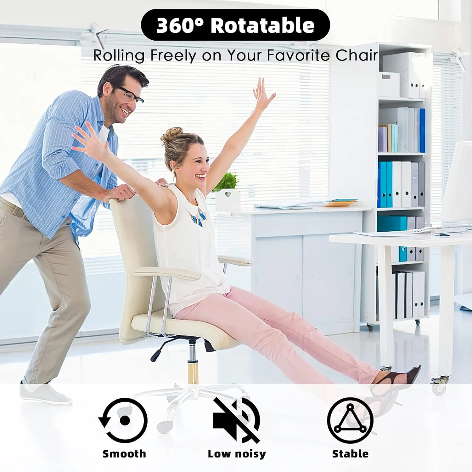 Omyoffice Adjustable Height Gas Lift Cylinder for Office Chairs, Universal Size, Heavy Duty, Gold