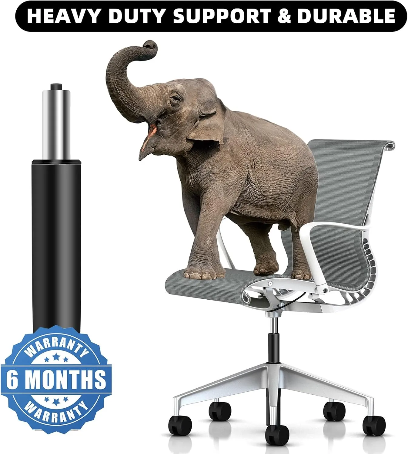 Omyoffice Office Chair Cylinder Replacement,Heavy-Duty Highest End Class 4 Hydraulic Pneumatic Piston, Universal Size Fits Most Chairs