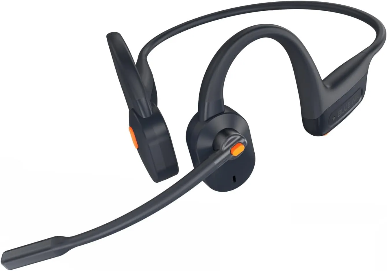 Open Ear Headphones with Mic, Bluetooth Wireless Computer Headphonses with Mic for Work, Office Home Online Class Open-Ear Headset (Gray, Headset Only)