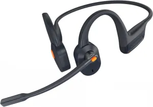 Open Ear Headphones with Mic, Bluetooth Wireless Computer Headphonses with Mic for Work, Office Home Online Class Open-Ear Headset (Gray, Headset Only)