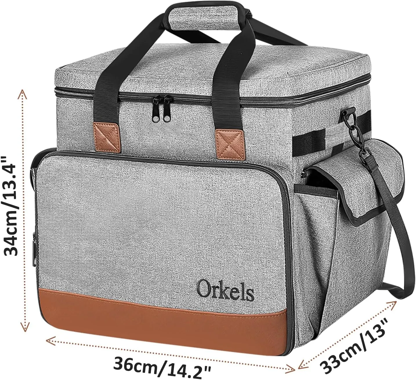 ORKELS Insulated Travel Case for Bartesian Cocktail Machine – Portable Cooler Bag for Capsules, Accessories & Menu, Compatible with Bartesian Premium Maker (Gray)