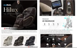 OTA Massage Chair, 4D SL-Track with Heated Back Roller, Automatic Extendable Footrest, Adjustable Shoulder Massage, Body Scan and Foot Roller (Taupe)