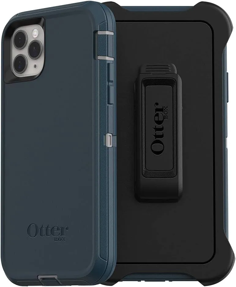 OtterBox Defender Series SCREENLESS Case Case for iPhone 11 Pro Max - Gone Fishin (Wet Weather/Majolica Blue)